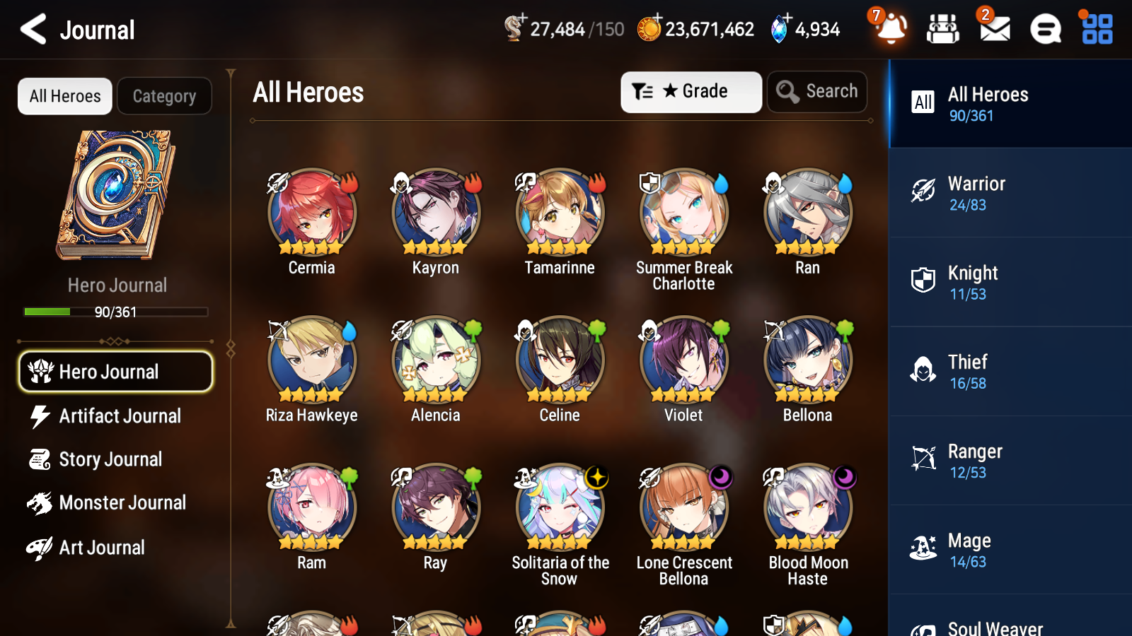 [GLOBAL] Epic 7 Seven 3ML 1LIM Lone Crescent Bellona Solitaria of Snow Blood Moon Haste + ML pulls + 20 Speed ++ Name Starter Account-Mobile Games Starter