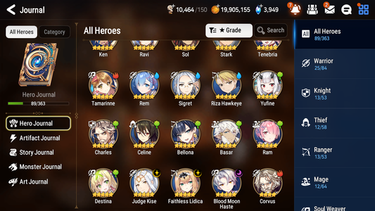 [GLOBAL] Epic 7 Seven 3ML 1LIM Rem Faithless Lidica Blood Moon Haste + ML pulls + 20 Speed + Name Starter Account-Mobile Games Starter