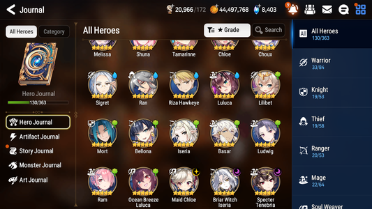 [GLOBAL] Epic 7 Seven 3ML 1LIM Specter Tenebria Maid Chloe Briar Witch Iseria Ocean Breeze Luluca + ML pulls + 20 Speed + Name Starter Account-Mobile Games Starter