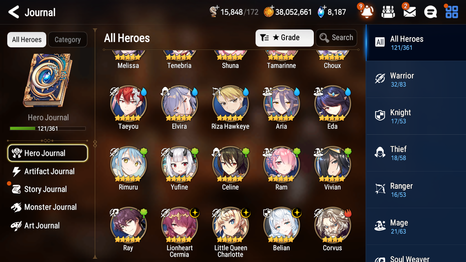 [GLOBAL] Epic 7 Seven 3ML 2LIM Belian Lionheart Cermia Little Queen Charlotte Rimuru Jack Moon Bunny + ML pulls + 20 Speed + Name Starter Account-Mobile Games Starter