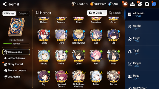 [GLOBAL] Epic 7 Seven 3ML 2LIM Belian Lionheart Cermia Little Queen Charlotte Rimuru Jack Moon Bunny + ML pulls + 20 Speed + Name Starter Account-Mobile Games Starter