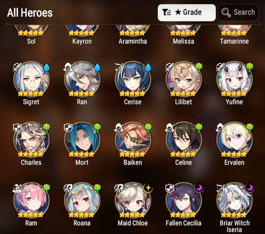 [GLOBAL] Epic 7 Seven 3ML 2LIM Fallen Cecilia Maid Chloe Briar Witch Iseria Baiken Cerise + ML pulls + Name Aged Starter Account-Mobile Games Starter