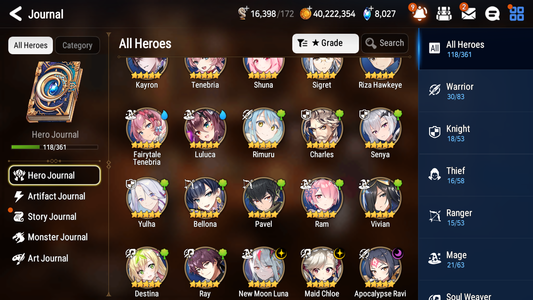 [GLOBAL] Epic 7 Seven 3ML 2LIM Rimuru Fairytale Tenebria Maid Chloe New Moon Luna Apocalypse Ravi+ ML pulls + 20 Speed + Name Starter Account-Mobile Games Starter