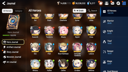 [GLOBAL] Epic 7 Seven 3ML 2LIM Shepherd of the Dark Diene Sea Phantom Politis Rimuru Fairytale Tenebria Blood Moon Haste + ML pulls + 20 Speed + Name Starter Account-Mobile Games Starter