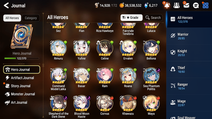 [GLOBAL] Epic 7 Seven 3ML 2LIM Shepherd of the Dark Diene Sea Phantom Politis Rimuru Fairytale Tenebria Blood Moon Haste + ML pulls + 20 Speed + Name Starter Account-Mobile Games Starter