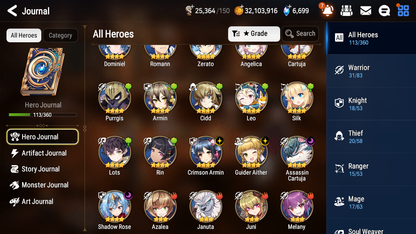 [GLOBAL] Epic 7 Seven 3ML 2LIM Twisted Eidolon Kayron Fallen Cecilia Top Model Luluca Rimuru Lethe+ML pulls + 20 Speed +Name Starter Account-Mobile Games Starter