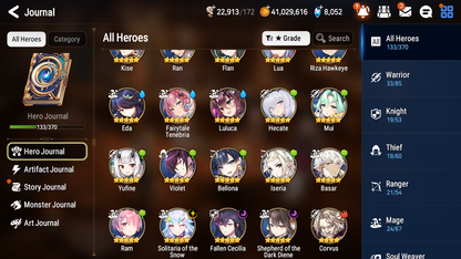 [GLOBAL] Epic 7 Seven 3ML 3LIM Shepherd of the Dark Diene Fairytale Tenebria Rem Fallen Cecilia Solitaria + ML pulls + 20 Speed + Name Starter Account-Mobile Games Starter