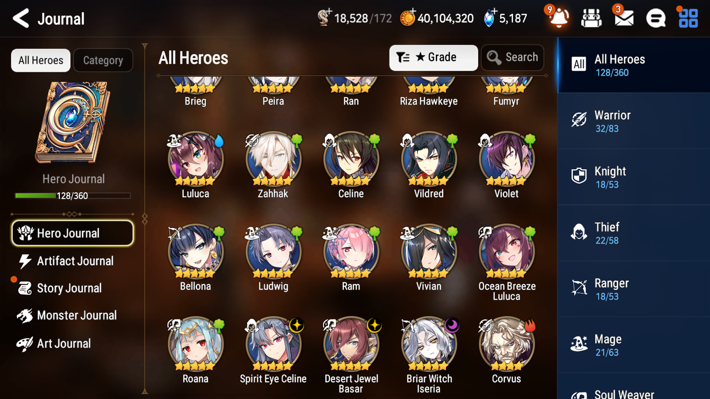 [GLOBAL] Epic 7 Seven 3ML 3LIM Spirit Eye Celine Briar Witch Iseria Basar Jack Festive Eda Ocean Breeze Luluca + ML pulls + 20 Speed Starter Account-Mobile Games Starter