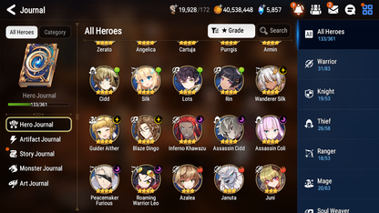 [GLOBAL] Epic 7 Seven 3ML 3LIM Top Model Luluca Ambitious Tywin Spirit Eye Celine Jack Rimuru Amid + ML pulls + 20 Speed + Name Starter Account-Mobile Games Starter