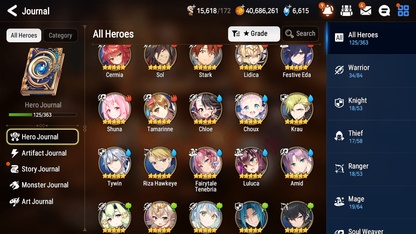 [GLOBAL] Epic 7 Seven 3ML 5LIM Frieren Martial Artist Ken DJ Basar Operator Sigret Rimuru Amid Festive Eda +37ML pull 2400Mystics +20 Speed+ Name Starter Account-Mobile Games Starter