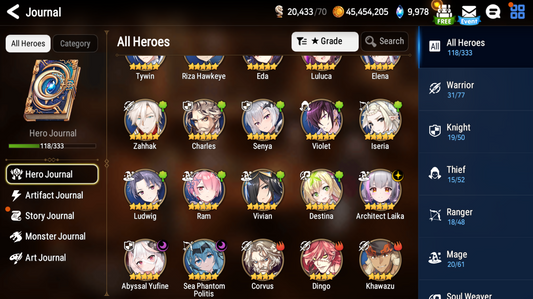 [GLOBAL] Epic 7 Seven 3ML Abyssal Yufine Sea Phantom Politis Laika Rem+ ML pulls + Name Starter Account-Mobile Games Starter