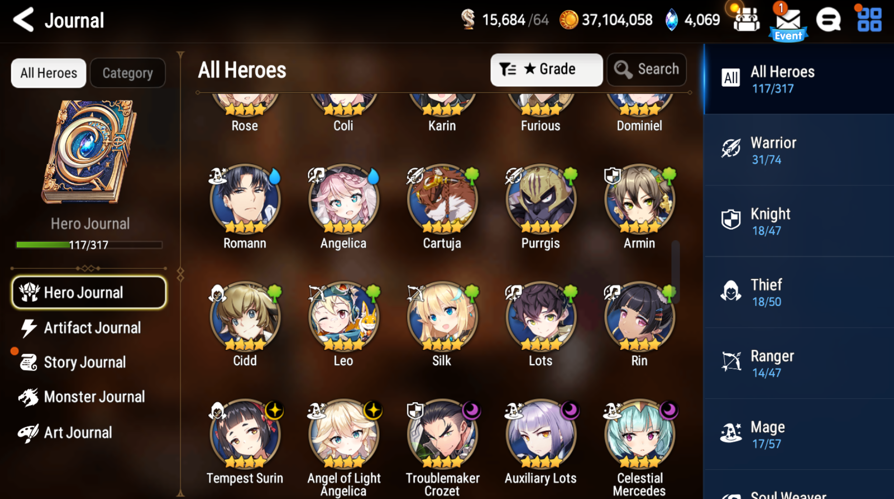 [Global] Epic 7 Seven 3ML Amid Conqueror Lilias Judge Kise Commander Pavel Angel of Light Angelica+Name Starter Account-Mobile Games Starter