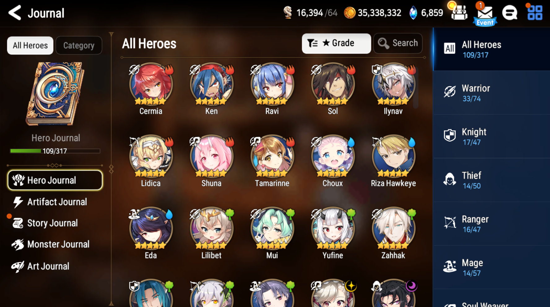 [Global] Epic 7 Seven 3ML Arbiter Vildred Maid Chloe Top Model Luluca +Name Starter Account-Mobile Games Starter