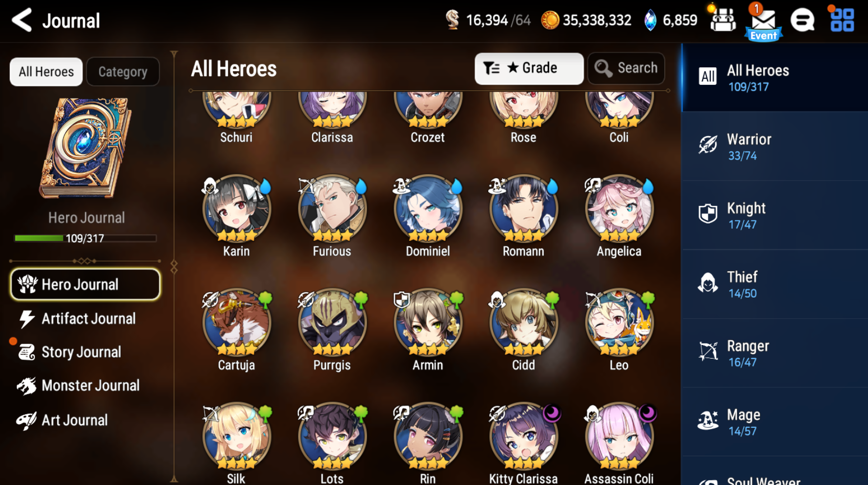 [Global] Epic 7 Seven 3ML Arbiter Vildred Maid Chloe Top Model Luluca +Name Starter Account-Mobile Games Starter