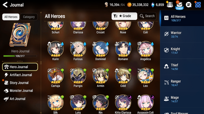 [Global] Epic 7 Seven 3ML Arbiter Vildred Maid Chloe Top Model Luluca +Name Starter Account-Mobile Games Starter