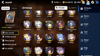 [Global] Epic 7 Seven 3ML Arbiter Vildred Maid Chloe Top Model Luluca +Name Starter Account-Mobile Games Starter