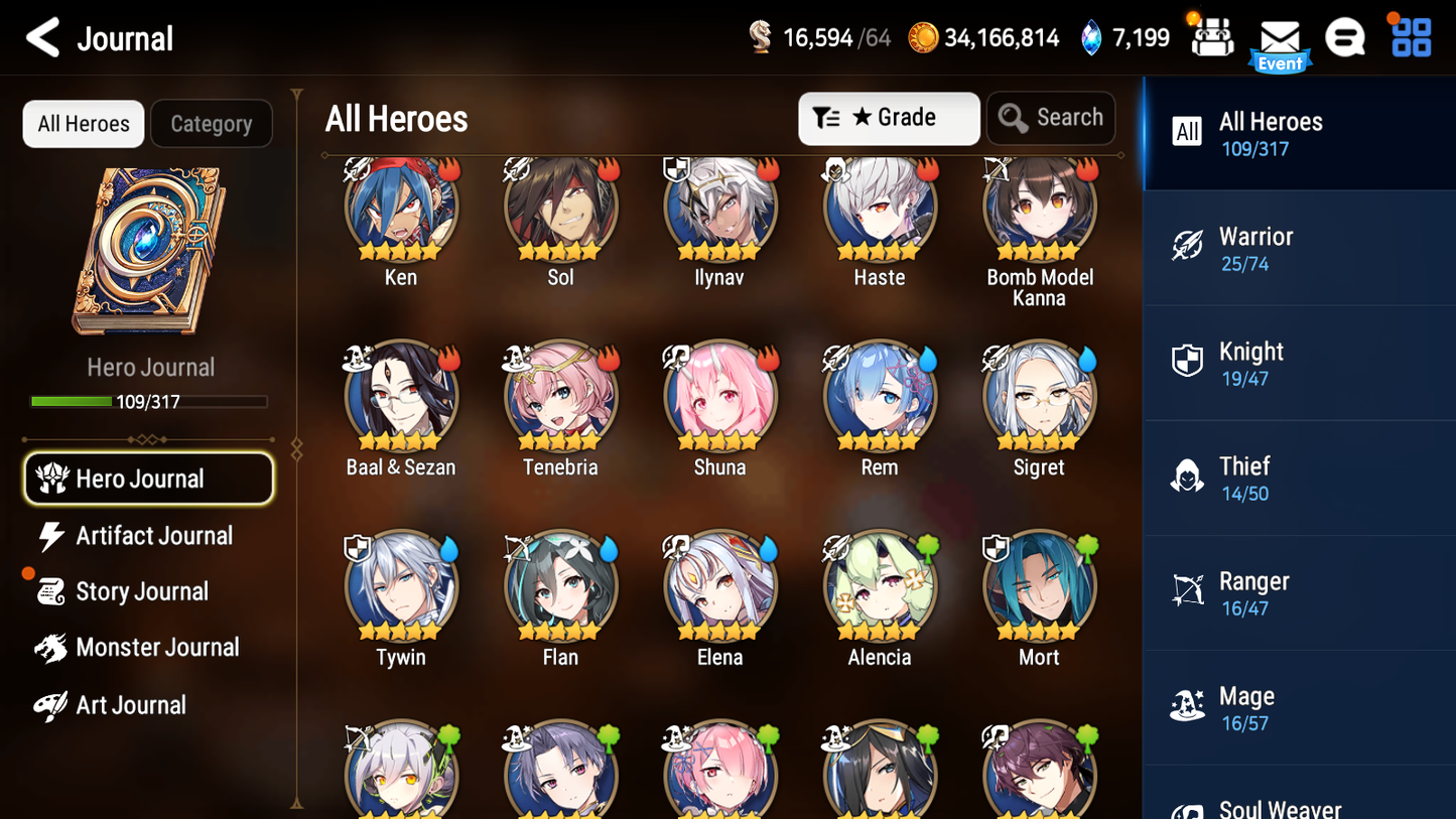 [Global] Epic 7 Seven 3ML Belian Ambitious Tywin Maid Chloe +Name Starter Account-Mobile Games Starter