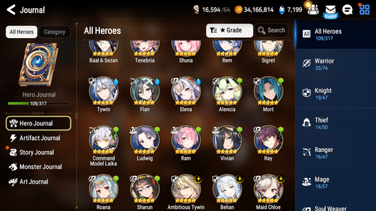 [Global] Epic 7 Seven 3ML Belian Ambitious Tywin Maid Chloe +Name Starter Account-Mobile Games Starter