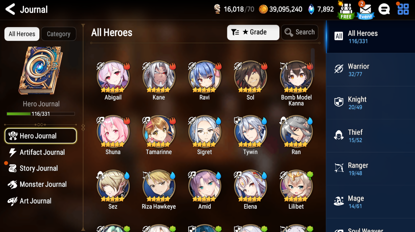 [Global] Epic 7 Seven 3ML Belian Apocalypse Ravi Faithless Lidica Amid + Name Starter Account-Mobile Games Starter