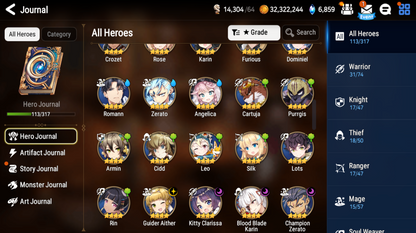 [Global] Epic 7 Seven 3ML Belian Faithless Lidica Ruele of light +Name Starter Account-Mobile Games Starter