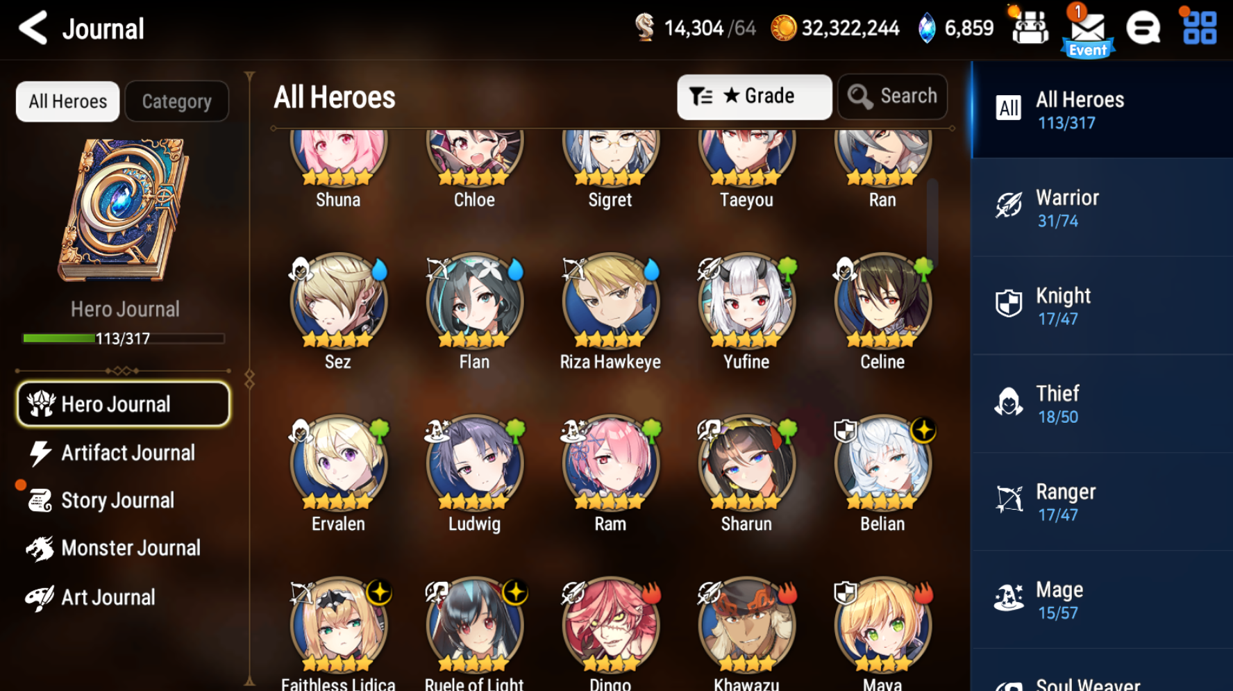 [Global] Epic 7 Seven 3ML Belian Faithless Lidica Ruele of light +Name Starter Account-Mobile Games Starter