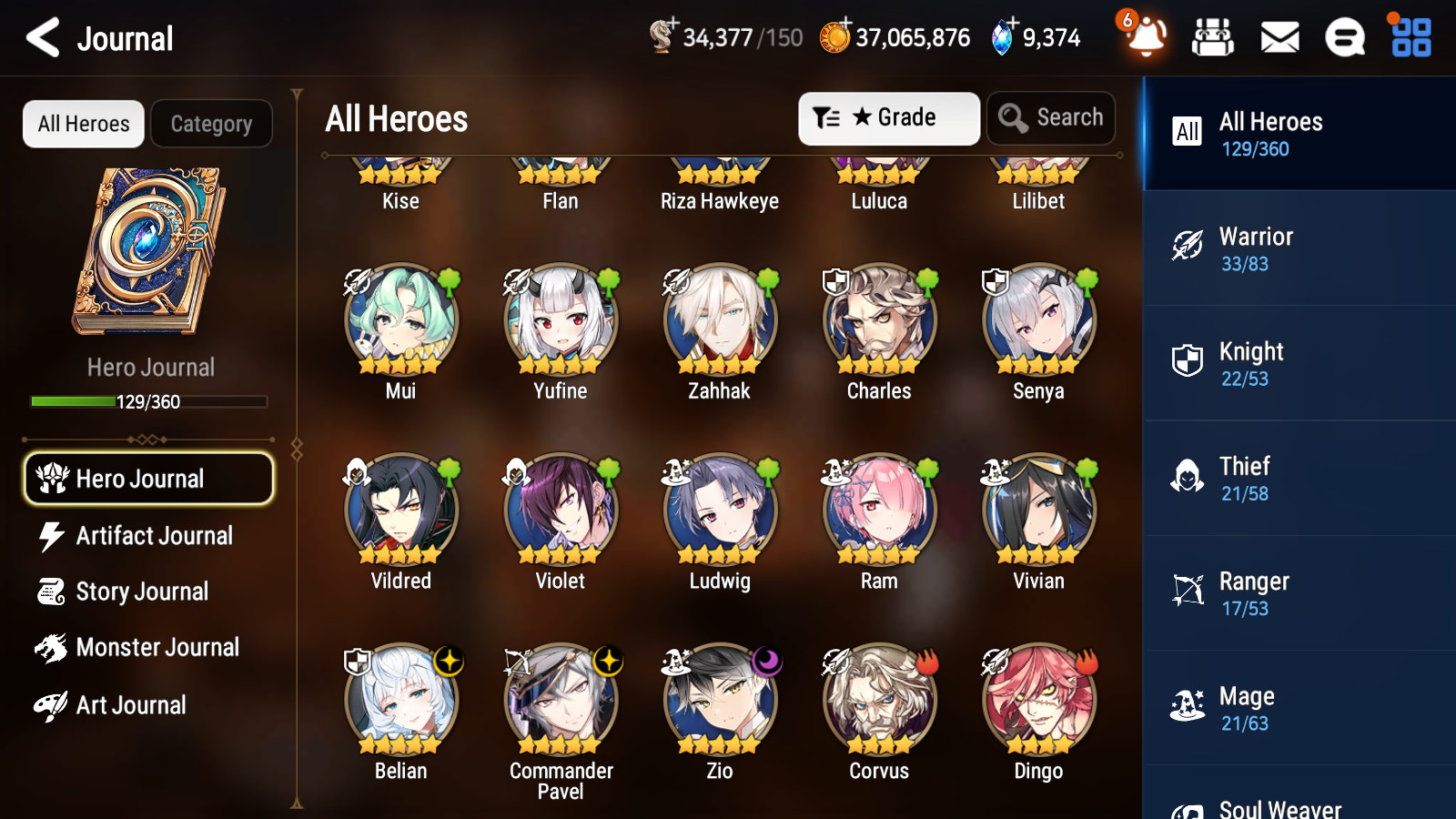 [GLOBAL] Epic 7 Seven 3ML Belian Zio Commander Pavel Benimaru + 55ML pulls +20 Speed +Name Starter Account-Mobile Games Starter