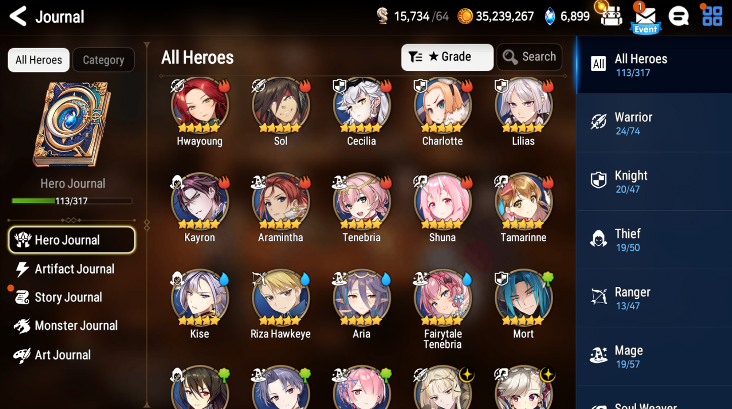 [Global] Epic 7 Seven 3ML Conqueror Lilias Maid Chloe Fairytale Tenebria +Name Starter Account-Mobile Games Starter