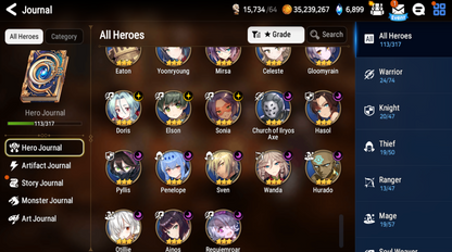 [Global] Epic 7 Seven 3ML Conqueror Lilias Maid Chloe Fairytale Tenebria +Name Starter Account-Mobile Games Starter