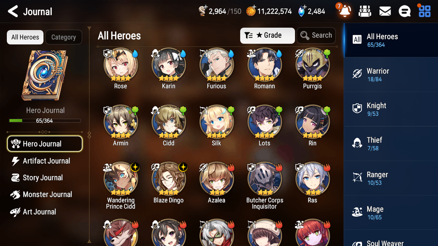 [GLOBAL] Epic 7 Seven 3ML Conqueror Lilias Maid Chloe Little Queen Charlotte + ML Pulls + 20 Speed + Name Starter Account-Mobile Games Starter