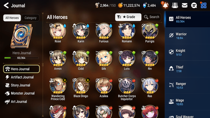 [GLOBAL] Epic 7 Seven 3ML Conqueror Lilias Maid Chloe Little Queen Charlotte + ML Pulls + 20 Speed + Name Starter Account-Mobile Games Starter