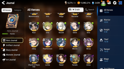 [Global] Epic 7 Seven 3ML Conqueror Lilias Operator Sigret Silver Blade Aramintha + Pulls +Name Starter Account-Mobile Games Starter