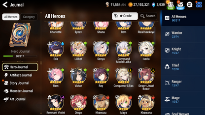 [Global] Epic 7 Seven 3ML Conqueror Lilias Rem Remnant Violet +Name Starter Account-Mobile Games Starter