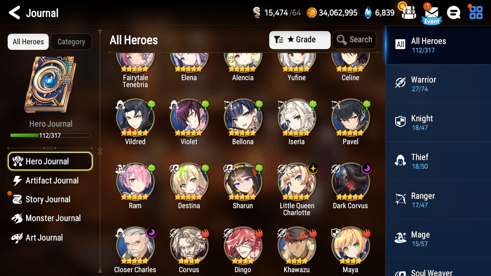 [Global] Epic 7 Seven 3ML Fairytale Tenebria Little Queen Charlotte Dark Corvus Charles +Name Starter Account-Mobile Games Starter