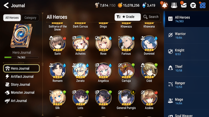 [GLOBAL] Epic 7 Seven 3ML Faithless Lidica Solitaria of Snow Dark Corvus + ML pulls + 20 Speed + Name Starter Account-Mobile Games Starter