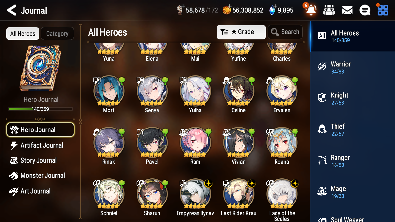 [GLOBAL] Epic 7 Seven 3ML Lady of the Scales Empyrean Ilynav + Rinak + artifact + Last Rider Krau + 65ML pulls 10k skystones +20 speed+ Name Starter Account-Mobile Games Starter