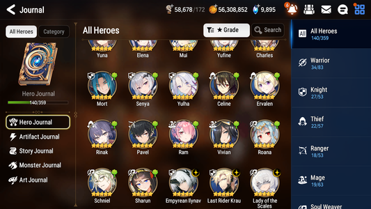 [GLOBAL] Epic 7 Seven 3ML Lady of the Scales Empyrean Ilynav + Rinak + artifact + Last Rider Krau + 65ML pulls 10k skystones +20 speed+ Name Starter Account-Mobile Games Starter