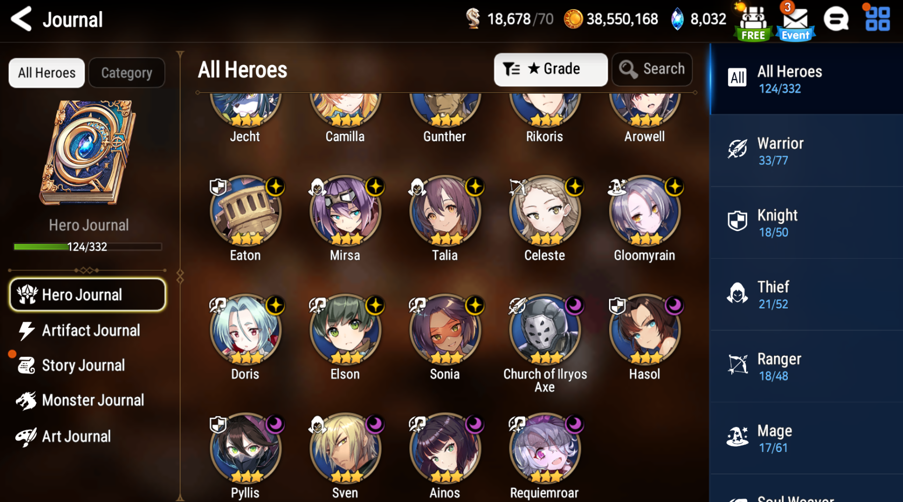 [Global] Epic 7 Seven 3ML Lionheart Cermia Arbiter Vildred Apocalypse Ravi Fairytale Tenebria + ML pulls+Name Starter Account-Mobile Games Starter