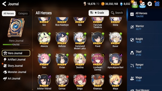 [Global] Epic 7 Seven 3ML Lionheart Cermia Arbiter Vildred Apocalypse Ravi Fairytale Tenebria + ML pulls+Name Starter Account-Mobile Games Starter