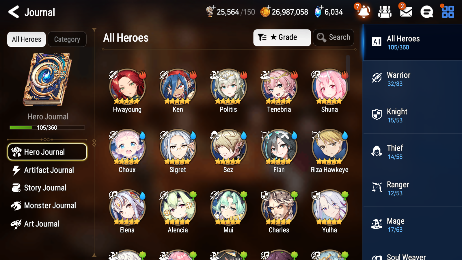 [GLOBAL] Epic 7 Seven 3ML Lone Crescent Bellona Belian Closer Charles Angel of Light Angelica + ML pulls + 20 Speed + Name Starter Account-Mobile Games Starter