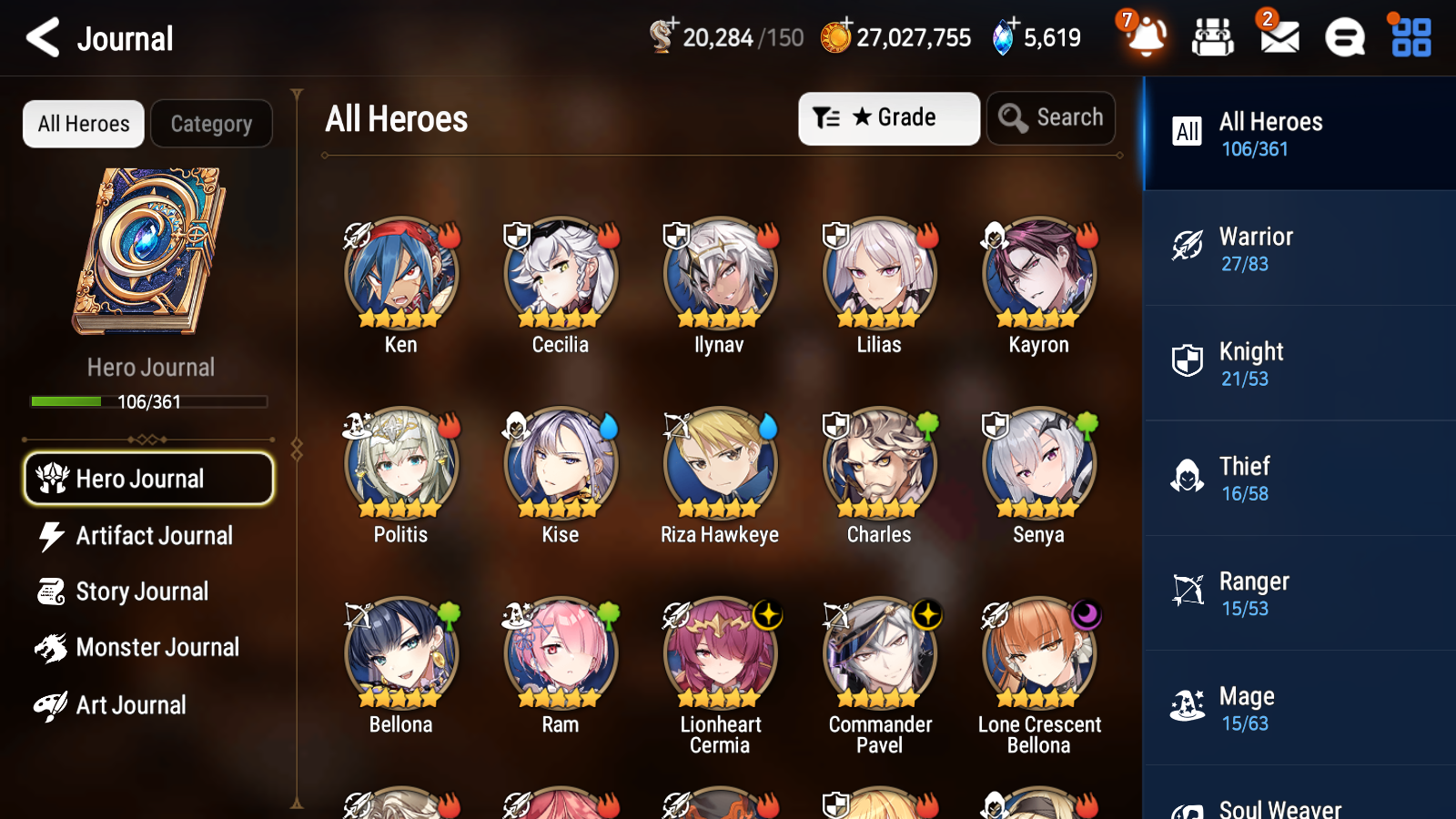[GLOBAL] Epic 7 Seven 3ML Lone Crescent Bellona Commander Pavel+ ML pulls + 20 Speed + Name Starter Account-Mobile Games Starter