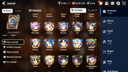 [GLOBAL] Epic 7 Seven 3ML Maid Chloe Fallen Cecilia Specter Tenebria + ML Mystics Pulls + 20 Speed Aged Starter Account-Mobile Games Starter