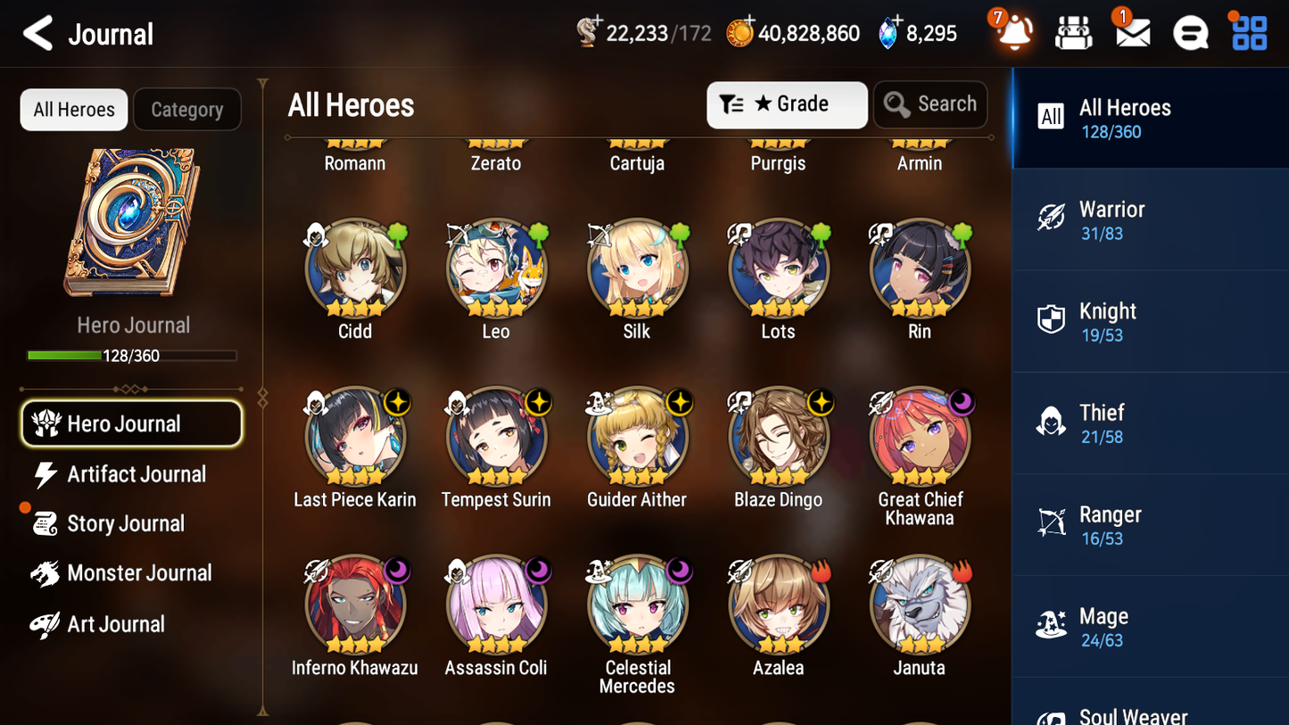 [GLOBAL] Epic 7 Seven 3ML Navy Captain Landy Belian Iseria +43ML pulls + 20 Speed + Name Starter Account-Mobile Games Starter