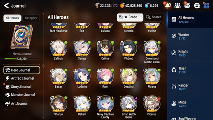 [GLOBAL] Epic 7 Seven 3ML Navy Captain Landy Belian Iseria +43ML pulls + 20 Speed + Name Starter Account-Mobile Games Starter