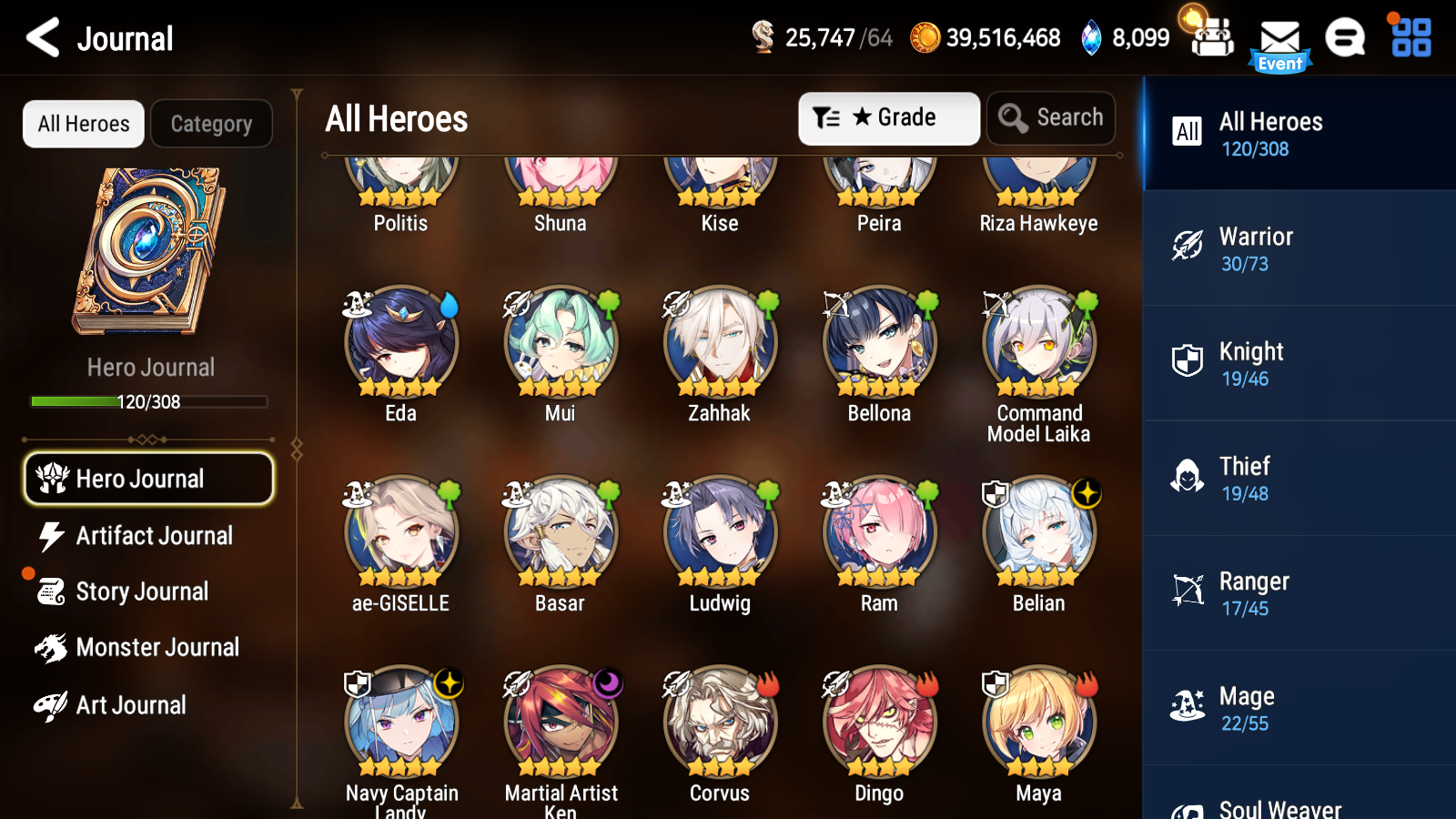 [Global] Epic 7 Seven 3ML Navy Captain Landy Belian Martial Artist Ken + ~34ML summon Name Starter Account-Mobile Games Starter