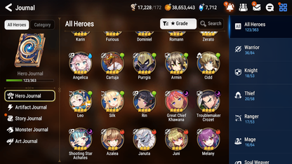 [GLOBAL] Epic 7 Seven 3ML New Moon Luna Briar Witch Iseria Judge Kise Rimuru + ML pulls + 20 Speed + Name Starter Account-Mobile Games Starter