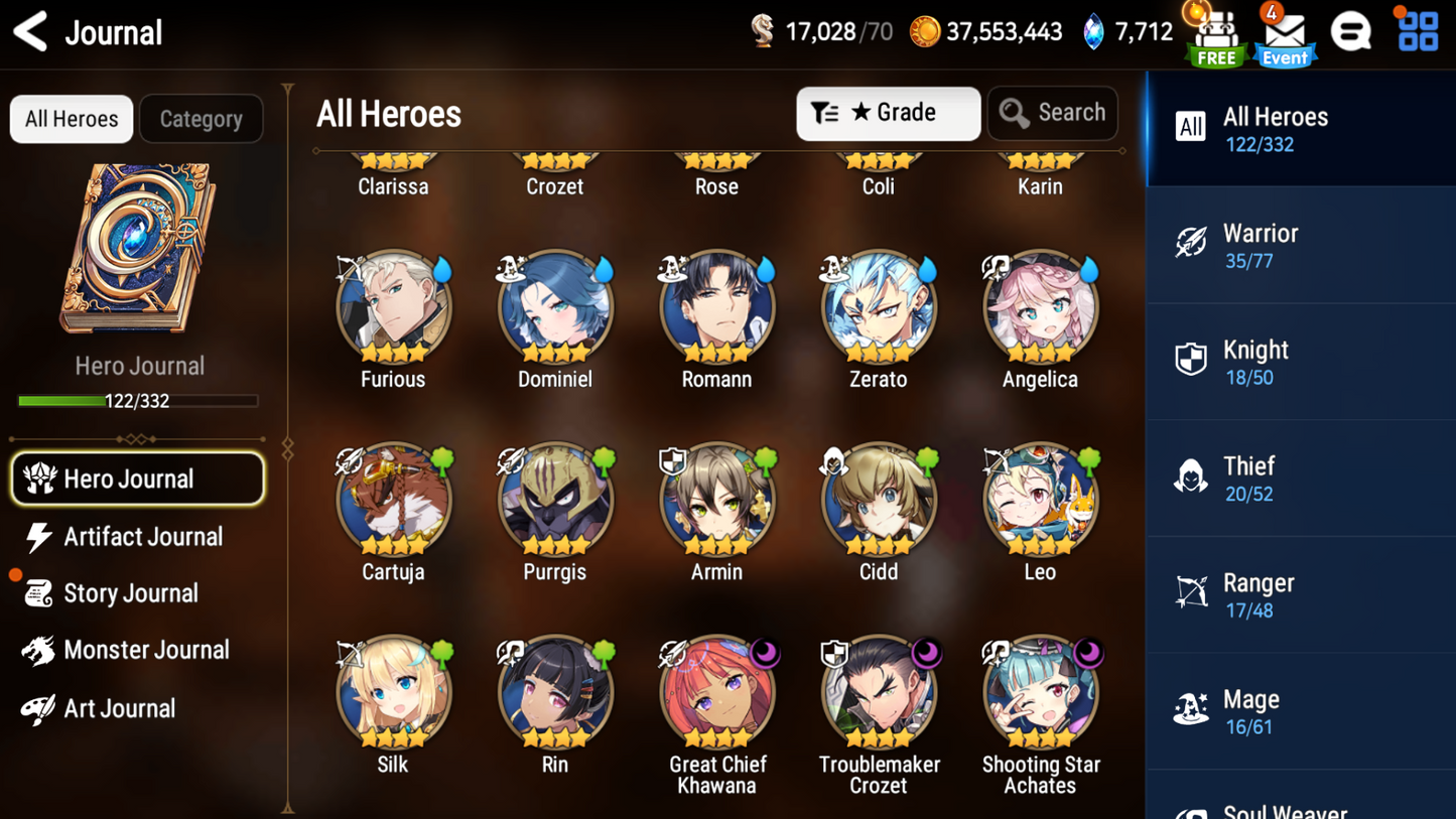 [GLOBAL] Epic 7 Seven 3ML New Moon Luna Briar Witch Iseria Judge Kise Rimuru + ML pulls +Name Starter Account-Mobile Games Starter