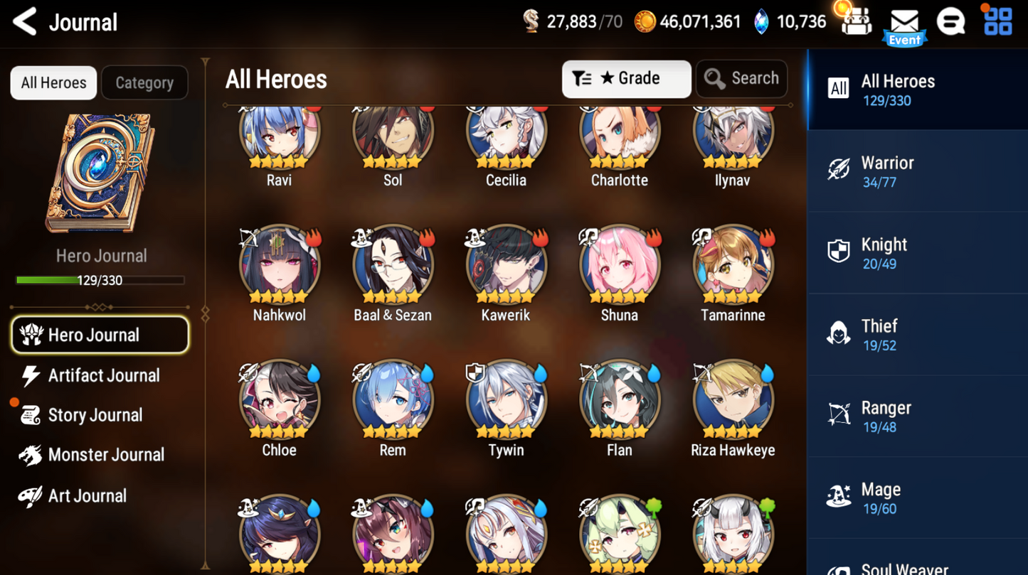 [GLOBAL] Epic 7 Seven 3ML New Moon Luna Lone Crescent Bellona Belian Rem +10k Gems +34 ML pulls Starter Account-Mobile Games Starter