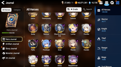 [GLOBAL] Epic 7 Seven 3ML New Moon Luna Lone Crescent Bellona Belian Rem +10k Gems +34 ML pulls Starter Account-Mobile Games Starter