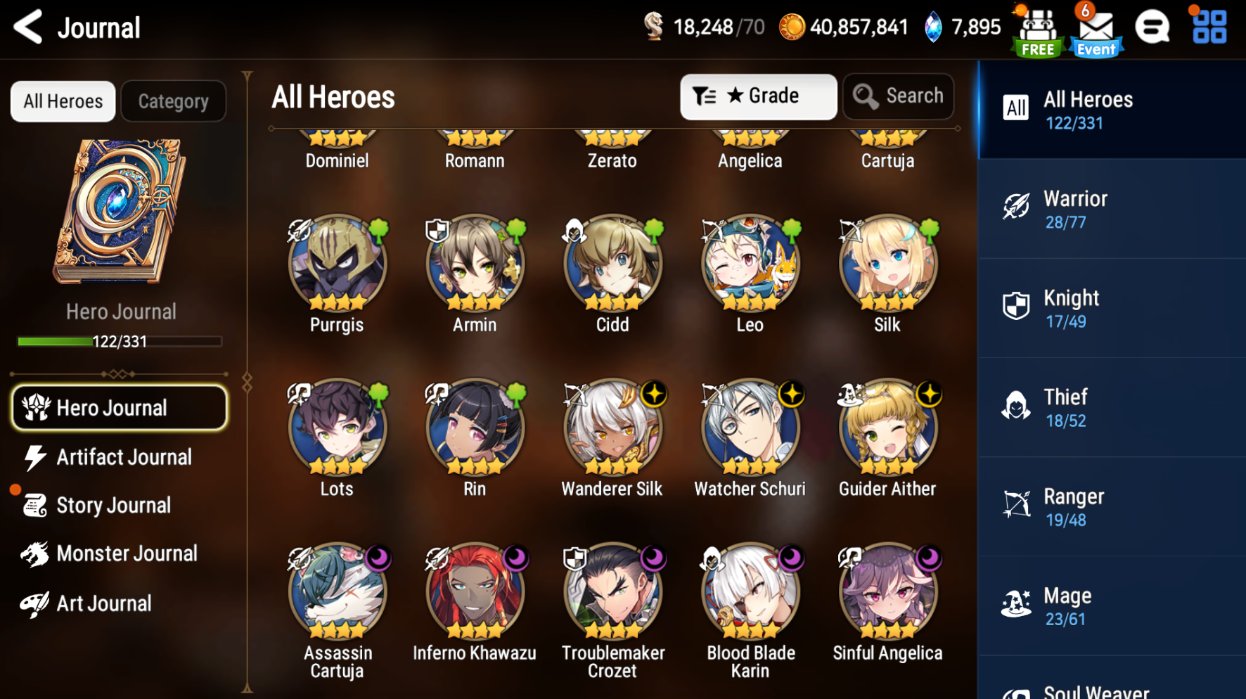 [Global] Epic 7 Seven 3ML New Moon Luna Specter Tenebria Fairytale Tenebria Operator Sigret + ML pulls + Name Starter Account-Mobile Games Starter