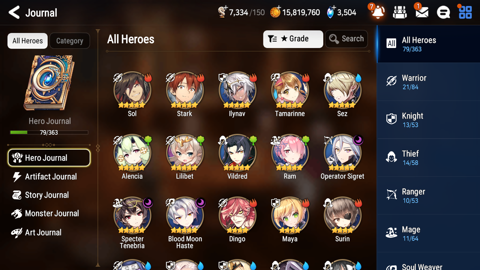 [GLOBAL] Epic 7 Seven 3ML Operator Sigret Specter Tenebria Blood Moon Haste + ML pulls + 20 Speed + Name Starter Account-Mobile Games Starter